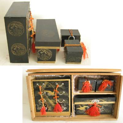 Antique Japanese Hina Doll Accessory Set